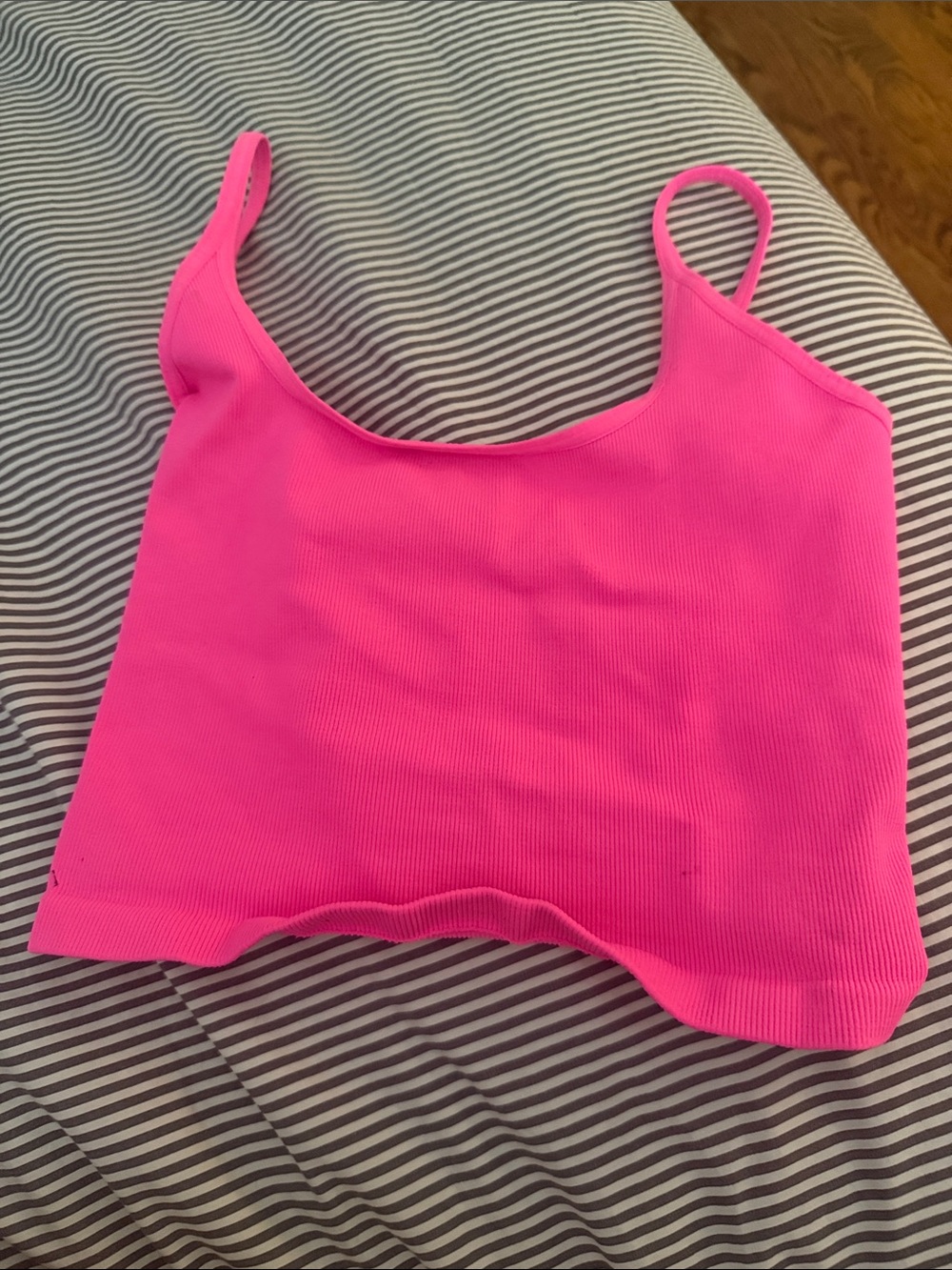 FP Movement Hot Pink Ribbed Tank Crop Top